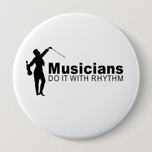 Badge Rond 10 Cm Musiciens (Devant)