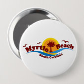 Badge Rond 10 Cm Myrtle Beach. (Devant & derrière)