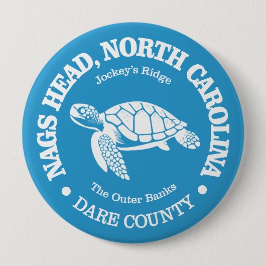 Badge Rond 10 Cm Nags Head (tortue de mer) (Devant)