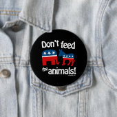 Badge Rond 10 Cm N'alimentez pas les animaux (En situation)