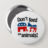 Badge Rond 10 Cm N'alimentez pas les animaux - (Devant & derrière)