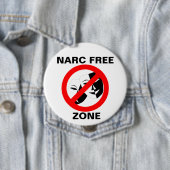 Badge Rond 10 Cm Narcissist/bouton zone franche de Narc (En situation)