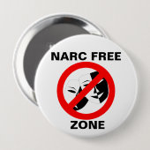 Badge Rond 10 Cm Narcissist/bouton zone franche de Narc (Devant & derrière)