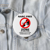 Badge Rond 10 Cm Narcissist/bouton zone franche de Narc (En situation)