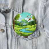 Badge Rond 10 Cm Nature 15. (En situation)