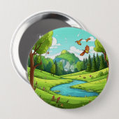 Badge Rond 10 Cm Nature 15. (Devant & derrière)