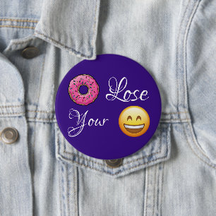 Badge Rond 10 Cm Ne perdez pas votre bouton de sourire