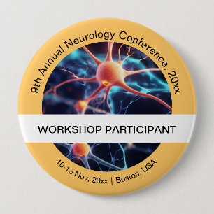 Badge Rond 10 Cm Neurologie Neurochirurgie Conférence Médicale