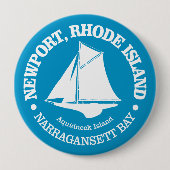 Badge Rond 10 Cm Newport RI (sloop) (Devant)