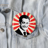 Badge Rond 10 Cm Nicolas Sarkozy (En situation)