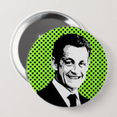 Badge Rond 10 Cm Nicolas Sarkozy (Devant & derrière)