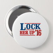 Badge Rond 10 Cm N'importe qui mais Hillary - fermez à clef son (Devant & derrière)