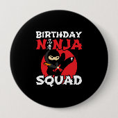 Badge Rond 10 Cm Ninja Anniversaire Thème de fête - Anniversaire Ni (Devant)