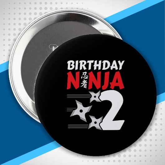 Badge Rond 10 Cm Ninja Birthday Party