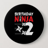 Badge Rond 10 Cm Ninja Birthday Party (Devant)