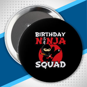 Badge Rond 10 Cm Ninja Birthday Party Theme - Birthday Ninja Squad