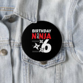 Badge Rond 10 Cm Ninja fête d'anniversaire - Anniversaire Ninja 6 (En situation)