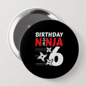 Badge Rond 10 Cm Ninja fête d'anniversaire - Anniversaire Ninja 6 (Devant & derrière)