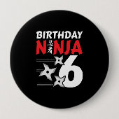 Badge Rond 10 Cm Ninja fête d'anniversaire - Anniversaire Ninja 6 (Devant)
