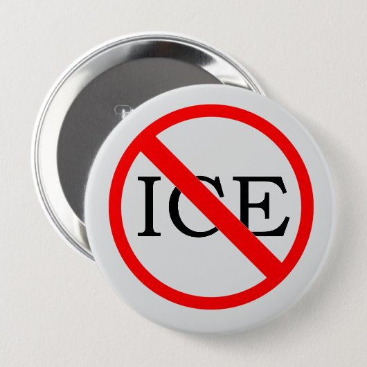 Badge Rond 10 Cm "NO ICE" Button (Devant & derrière)