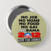 Badge Rond 10 Cm NoBAMA 2012 (Devant & derrière)