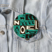 Badge Rond 10 Cm Noel Green (En situation)