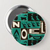 Badge Rond 10 Cm Noel Green (Devant & derrière)