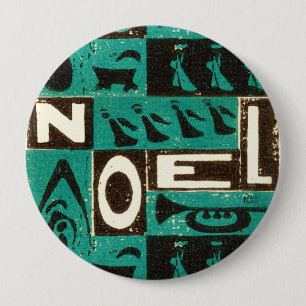 Badge Rond 10 Cm Noel Green