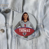 Badge Rond 10 Cm Nom du joueur de volleyball d'image personnalisée (En situation)