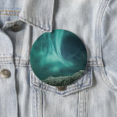 Badge Rond 10 Cm Northern Lights Norvège (En situation)