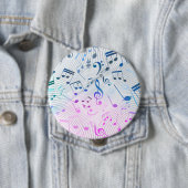 Badge Rond 10 Cm Notes de musique (En situation)