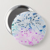 Badge Rond 10 Cm Notes de musique (Devant & derrière)