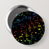 Badge Rond 10 Cm Notes musicales 5 (Devant & derrière)