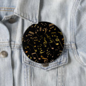 Badge Rond 10 Cm Notes musicales 6 (En situation)