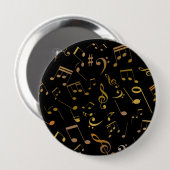 Badge Rond 10 Cm Notes musicales 6 (Devant & derrière)