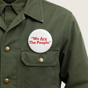 Badge Rond 10 Cm Nous sommes le conducteur de taxi en texte rouge d
