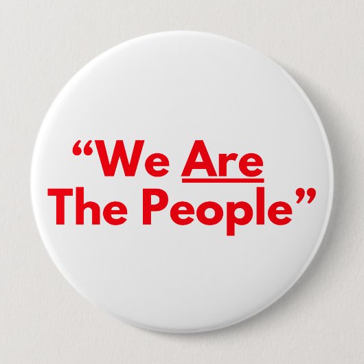 Badge Rond 10 Cm Nous Sommes Le Peuple Red Text Taxi Driver (Devant)