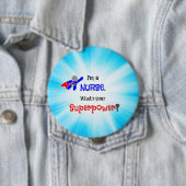Badge Rond 10 Cm Nurse Superhero (En situation)