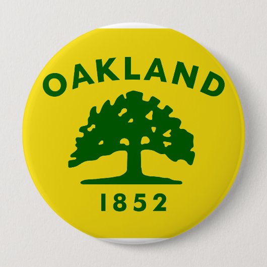 Badge Rond 10 Cm Oakland, la Californie (Devant)