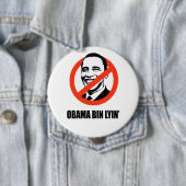 Badge Rond 10 Cm Obama bin lyin' (En situation)