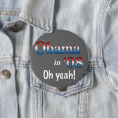 Badge Rond 10 Cm Obama dans 08 (En situation)