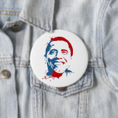 Badge Rond 10 Cm Obama éclaboussé (En situation)