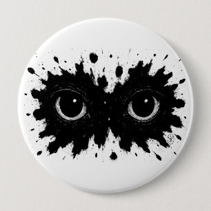 Badge Rond 10 Cm Observateur dans l'Encre : Sigil de la Tache sur l