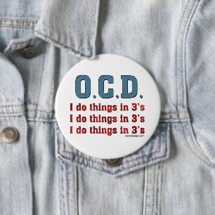 Badge Rond 10 Cm OCD I font des choses dans 3