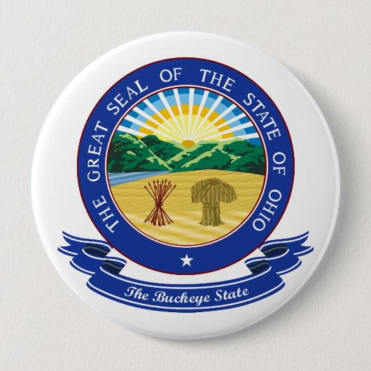 Badge Rond 10 Cm Ohio Seal (Devant)