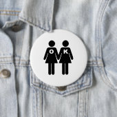 Badge Rond 10 Cm OK TO BE GAY (lesbienne) (En situation)