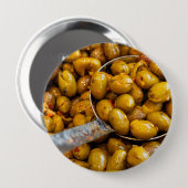 Badge Rond 10 Cm Olives épicées Nocellara Etnea (Devant & derrière)