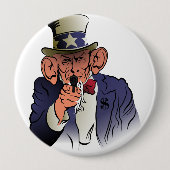 Badge Rond 10 Cm Oncle Sam en couleur (Devant)