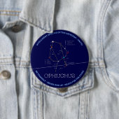 Badge Rond 10 Cm Ophiuchus de constellation zodiaque (En situation)