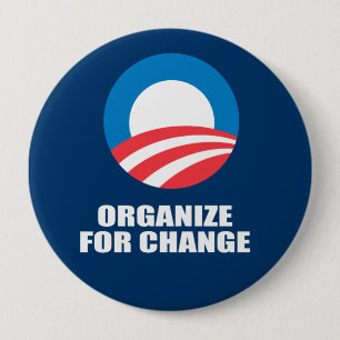 BADGE ROND 10 CM ORGANISEZ POUR LE CHANGEMENT